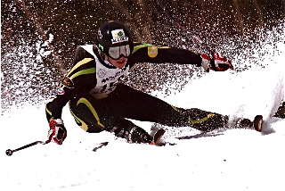 AJ Clemens skiing